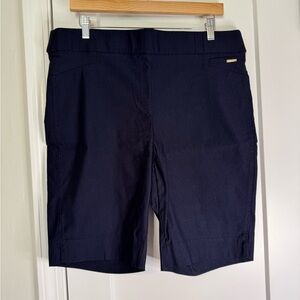 Anne Klein Navy Blue Bermuda Shorts